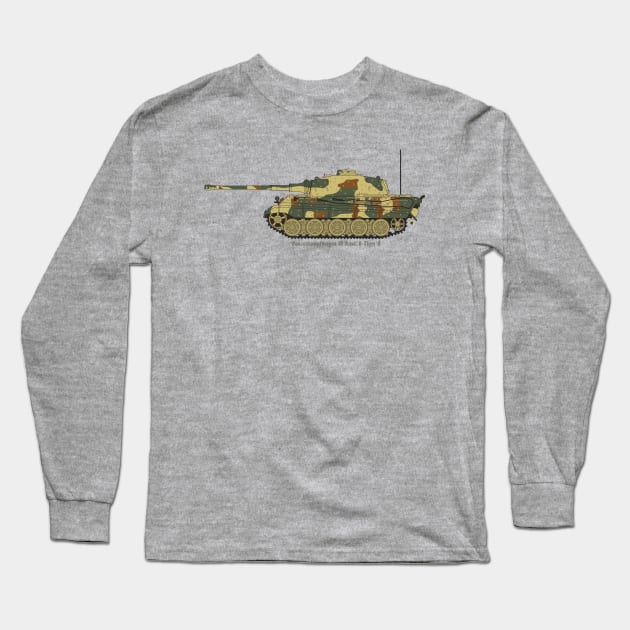 Panzerkampfwagen VI Ausf. B Tiger II Long Sleeve T-Shirt by FAawRay